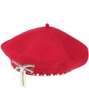Elisabetta Franchi Hat Wool - Red