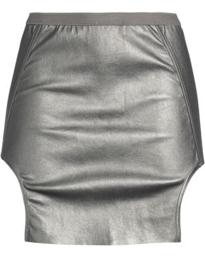Rick Owens Mini Skirt Lambskin, Cotton, Lycra - Gray