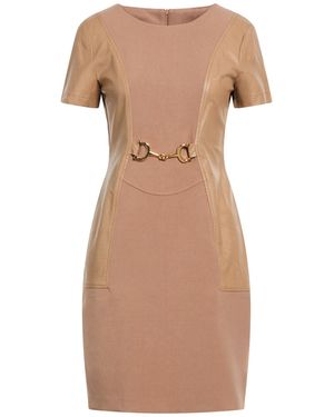 Cristinaeffe Camel Mini Dress Viscose, Polyurethane - Natural