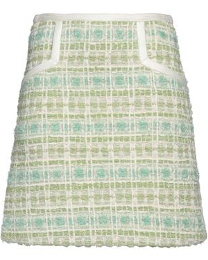 Sandro Mini Skirt Polyester, Wool, Metallic Fibre - Green