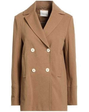 Circolo 1901 Double-Breasted French Terry Jacket - Brown