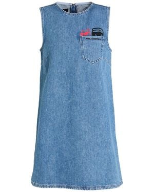 KARL LAGERFELD Mini Dress Cotton - Blue