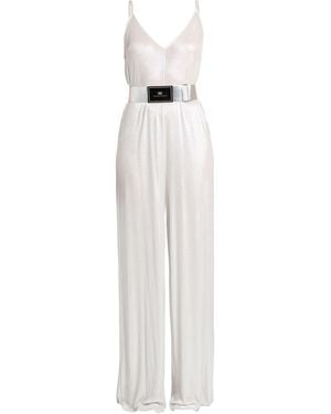 Elisabetta Franchi Jumpsuit Viscose, Elastane - White