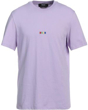 MSGM Lilac T-Shirt Cotton - Purple