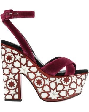 Christian Louboutin Sandals Cotton, Polyester - Red