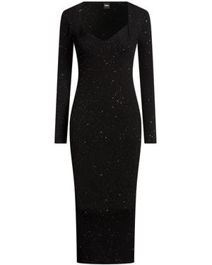 BOSS Vestido Midi - Negro