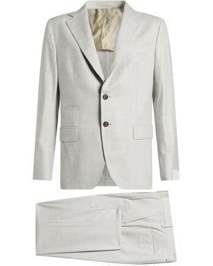 Eleventy Light Suit Wool - White