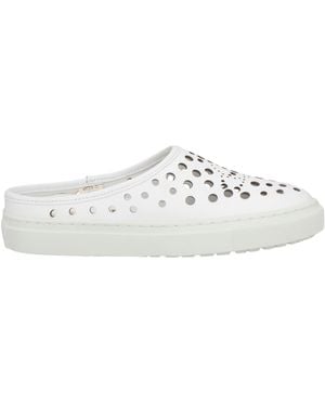 Vivienne Westwood Perforated Leather Mule Clogs - White