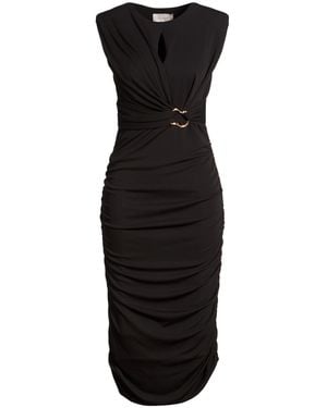 Souvenir Clubbing Midi Dress Polyester, Elastane - Black