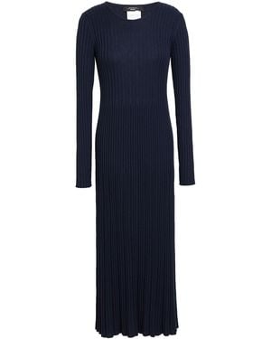 Weekend by Maxmara Midnight Midi Dress Acrylic, Virgin Wool - Blue