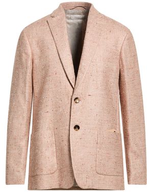 Agnona Blazer Silk, Wool, Viscose, Calfskin, Lambskin - Natural