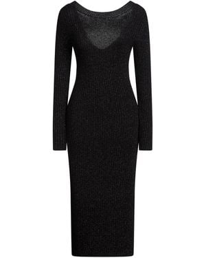 Jucca Midi Dress Wool, Viscose, Polyamide, Metallic Fiber, Cashmere - Black