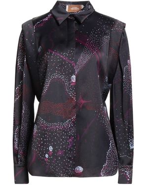Agnona Dark Shirt Viscose, Wool - Blue