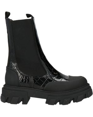 Ganni Ankle Boots Textile Fibres - Black