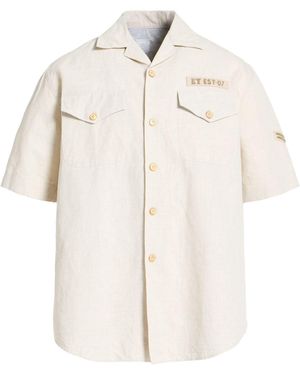 Eleventy Platinum Shirt Cotton, Linen - White