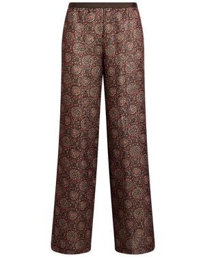 Siyu Trousers Wool, Lurex, Silk, Nylon, Cotton - Brown