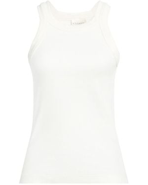 Closed Tank Top Organic Cotton, Elastane - White