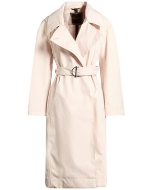 Moorer Cream Overcoat & Trench Coat Polyester, Polyurethane - Natural