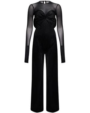 SIMONA CORSELLINI Party Edition Jumpsuit Polyamide, Metal Fiber - Black