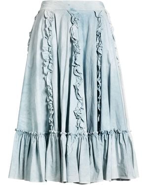 Giorgio Brato Sky Midi Skirt Cotton - Blue