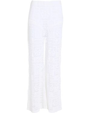 D.exterior Pants Cotton, Polyamide, Viscose, Polyester - White