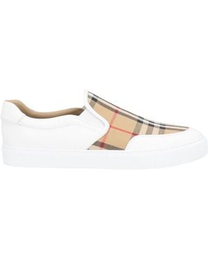 Burberry Sneakers Leather, Textile Fibers - White