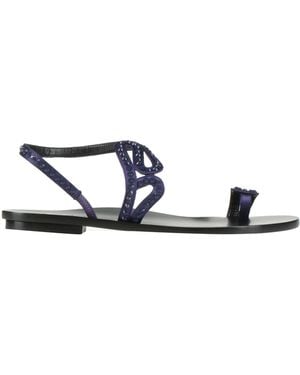 Giorgio Armani Thong Sandal Textile Fibres - White