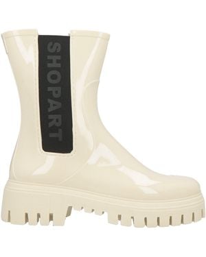 Shopart Ivory Ankle Boots Rubber - White