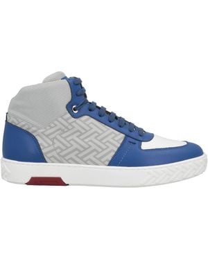 Testoni Sneakers Calfskin, Textile Fibers - Blue
