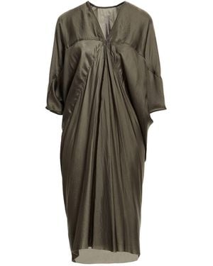 Rick Owens Dark Midi Dress Cupro - Green