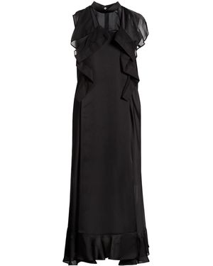 Sacai Midi Dress Polyester, Cotton - Black