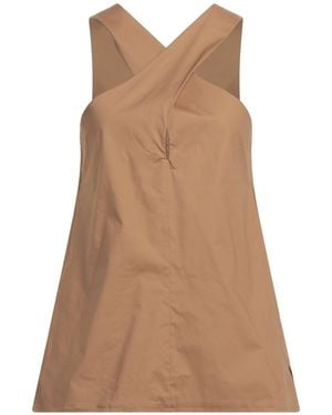 .., merci italia Khaki Top Cotton, Elastane - Brown