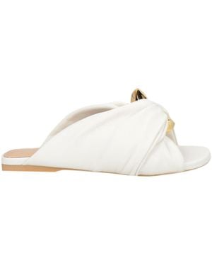 JW Anderson Chain Twist Leather Sandals - White
