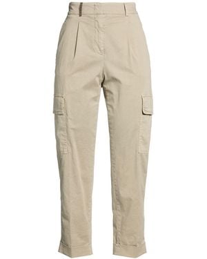 Peserico Pants Cotton, Elastane - Natural