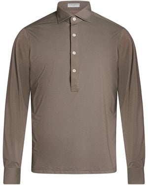 Ghirardelli Next Polo Shirt Polyamide, Elastane - Brown