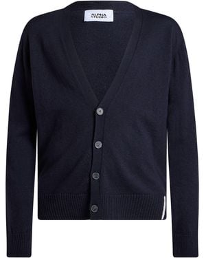 Alpha Studio Midnight Cardigan Geelong Wool - Blue