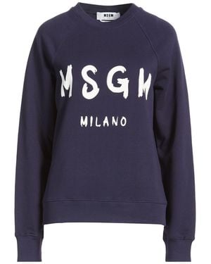 MSGM Midnight Sweatshirt Cotton - Blue