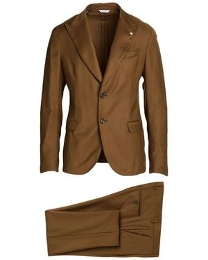 Manuel Ritz Suit Virgin Wool, Elastane - Brown