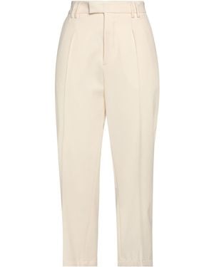N°21 Cream Pants Polyester, Wool, Elastane - White