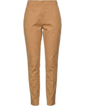 European Culture Camel Trousers Modal, Cotton, Elastane - Natural