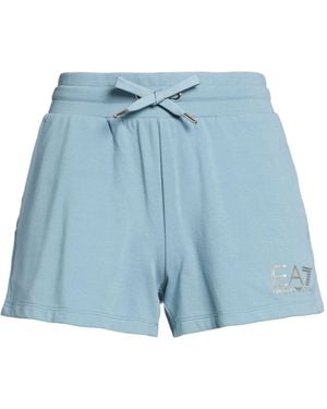 EA7 Shorts & Bermuda Shorts Cotton, Elastane - Blue