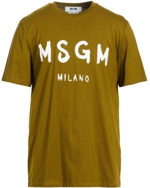 MSGM Military T-Shirt Cotton - Green