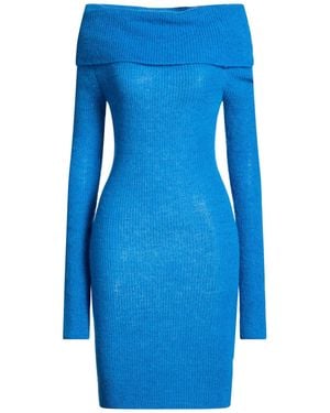 Dondup Azure Midi Dress Polyamide, Alpaca Wool, Wool - Blue