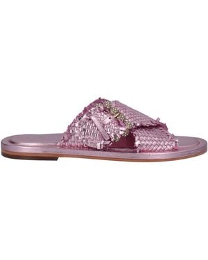 Emanuélle Vee Sandals Soft Leather - Purple
