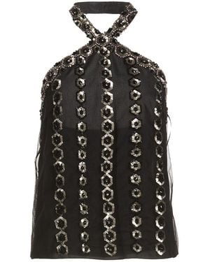 Alberta Ferretti Top Polyamide - Black