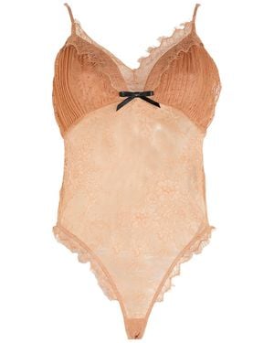 Self-Portrait Bodysuit - Natural