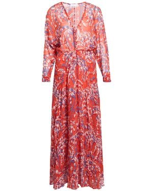 Poupette Maxi Dress Silk - Red