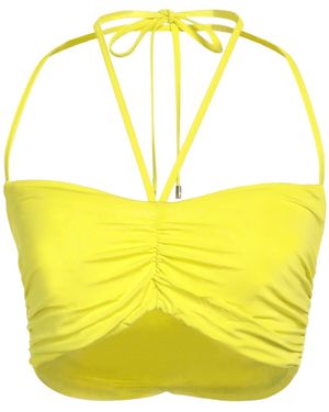 SIMONA CORSELLINI Top Viscose, Elastane - Yellow