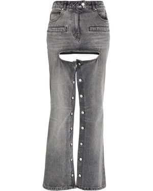 Courreges Charcoal Jeans Cotton - Grey