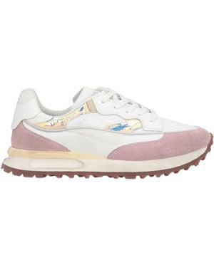 HIDNANDER Antique Rose Trainers Leather, Textile Fibres - White